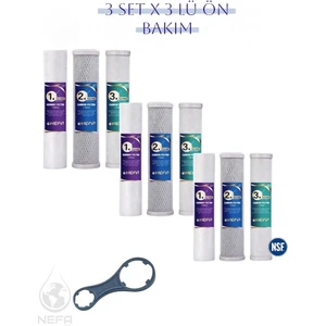 Tüm Açık Kasa Su Arıtma ve Ihlas Cebilion Compact Uyumlu 1.5 Yıllık Ön Filtre Seti