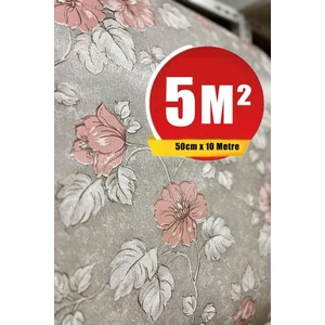 5346 Yeni Geniş Çiçek Gül Kurusu Rose Duvar Kağıdı 5,30 M²