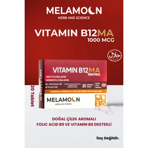Vitamin B12, Vitamin B6 ve Folik Asit Içeren Takviye Edici Gıda. 1000MCG Vitamin B12