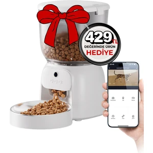 Otomatik Mama Kabı | 4 L | Kameralı | 720 P Hd | Akıllı | Kedi Köpek