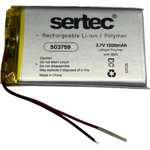 503759 3.7V 1200 Mah Li-Polymer Pil (DEVRELI/1.5A)