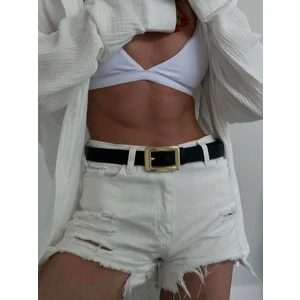 Kare Gold Tokalı Kadın Pantolon Kemeri, Ceket Kemeri, Elbise Kemeri, Gömlek Kemeri