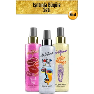 Eda Taşpınar Işıltınla Büyüle Seti no.4 French Kiss & Wild Things & Poker Face Simli Body Mist - 200 ml