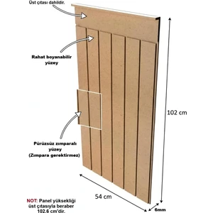 Mdf Cnc Işlemeli Dekoratif Boyanabilir Duvar Paneli (6mm)