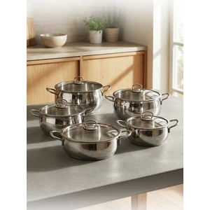 Çelik Tencere Seti Hascevher Güzide  10 Parça