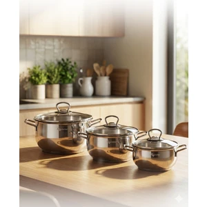 Kumsal 6 Parça Çelik Tencere Seti