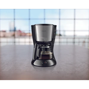 HD7462/20 Filtre Kahve Makinesi, 1,2 Litre Kapasite, Otomatik Kapanma, Cam Demlikli, Siyah ve Metal,