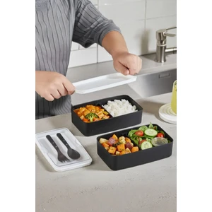 2 Kat Yemek Saklama Kabı Beslenme Kutusu Seti - Sporcu Diyet Öğrenci Fitness Okul Işyeri Sefer Tası