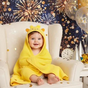 Pamuk Kedi Havlu Kundak Sarı (75X75 Cm)