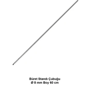 Büret Standı Çubuğu Ø 8 mm Boy 60 cm