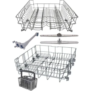 Bulaşık Makinesi Alt Sepet + Üst Sepet Orjinal Ürün Kırılmaz Teker Katlanır Model