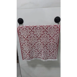 Jakarlı Renkli El Yüz Havlusu Pamuk 50 x 90 cm