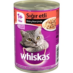 Biftekli Konserve Kedi Maması 400 Gr x 12 Adet