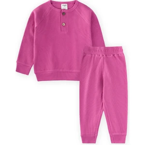 Reglan Kol Patlı Erkek Basıc Takım 1-6 Yaş Pembe