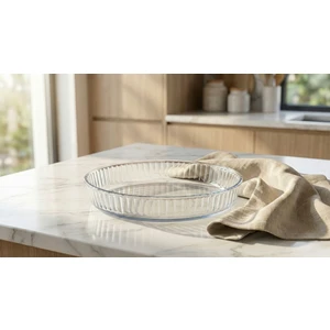 Borart Optik Desenli Yuvarlak Tepsi - 31 cm – 45014