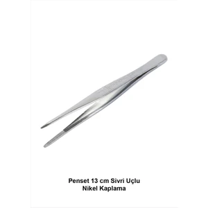 Penset 13 Cm Sivri Uçlu - Nikel Kaplama