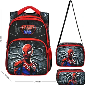 örümcek göz siyah Ilkokul ve Beslenme Çantası Seti