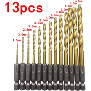 Rekotools-1/4'' Bits Saplı Tin Kaplı Hss Matkap Ucu Seti 13 Parça