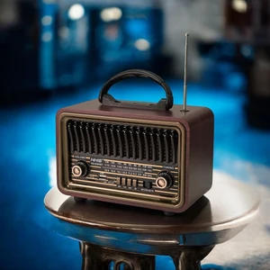 Vintage Kahverengi Bluetoothlu Nostaljik Ahşap Radyo & Bluetooth Hoparlör (Videolu Ürün)
