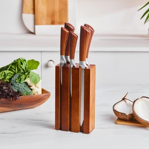 Formal 6 Parça Ahşap Standlı Bıçak Seti Wood