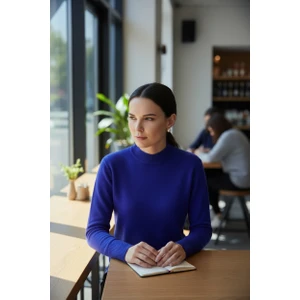 Mandala Tekstil Kadın Basic Triko Yarım Balıkçı Kazak