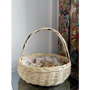 Beyaz Atölyem 3 Saplı Büyük Boy Söz Sepeti