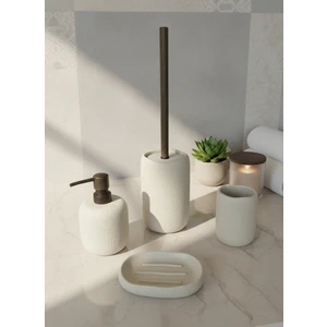 Taş Dokulu 4'lü Banyo Seti