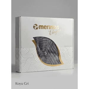 Elegans Çift Kişilik Battaniye Koyu Gri