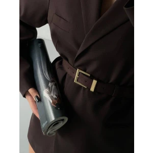 Süet Kare Antik Tokalı Köprülü Kadın Kemeri, Pantolon Kemeri, Ceket Kemeri, Elbise Kemeri