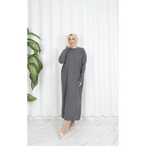 Nisum Moda Yarasa Kol Fitilli Triko Elbise