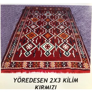 Şark Köşesi Anadolu Desenli Antep Kilim Kırmızı 200 x 300 cm