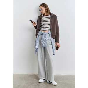 Baskılı Gri Eşofman Altı 1011034-83096