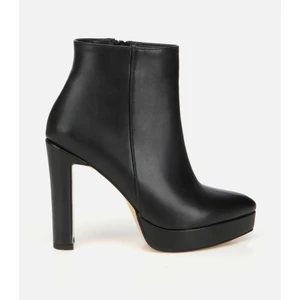 Kadın Siyah Yüksek Topuklu Platform Topuklu Bot