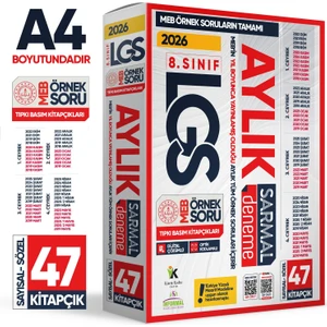 Karakutu Yayınları 2026 8.Sınıf LGS Aylık SARMAL Deneme Seti MEB Örnek Soru Tıpkı Basım Çözümlü PAKET