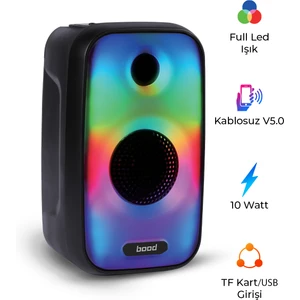 Taşınabilir Müzik Sistemi 40 W Kablosuz Bluetooth ile LED Işık Modları