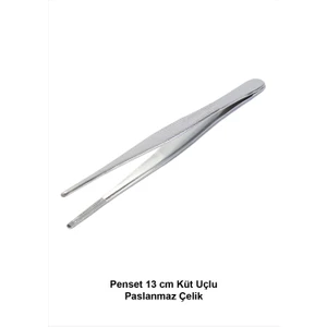 Penset 13 cm Küt Uçlu - Paslanmaz Çelik