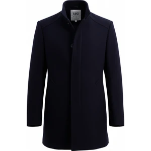 Lacivert Kaşe Hakim Yaka Kaban