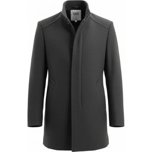 Antrasit Kaşe Hakim Yaka Kaban