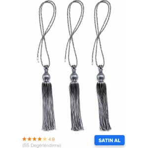 Fon Perde Tavan Bağlama Kuka Braçol Perde Seti Nohut