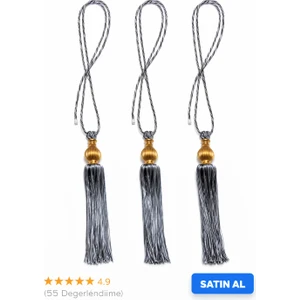 Fon Perde Tavan Bağlama Kuka Braçol Perde Seti Nohut