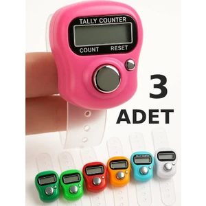 3 Adet Zikirmatik Sayaç Yüzük Tesbih Çekme Salavat ve Zikir Sayacı