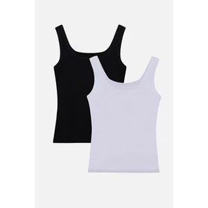 Kadın 2'li Kalın Askılı Likralı Atlet