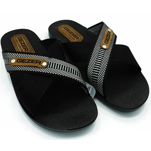 Erkek Halatlı Siyah Terlik Sokak Yazlık Siyah