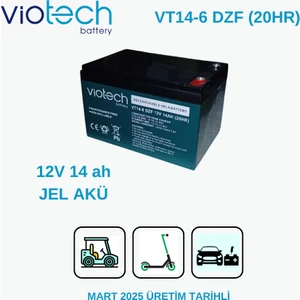 12V 14AH Jel Akü, Vıotech 2025 Üretim