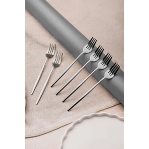 Common Platin Paslanmaz Çelik 6'lı Tatlı Çatalı