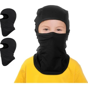 Çocuk Termal Kar Maskesi, Rüzgar Korumalı, Siyah