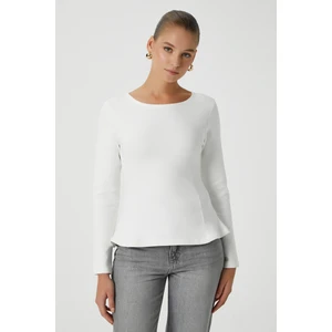 Kadın Runa Premium Ekru Peplum Bluz
