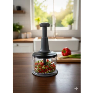 Paslanmaz Çelik Bıçaklı Üsten Basmalı Manuel El Rondosu