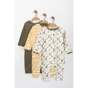 Erkek Bebek Tulum Patiksiz 3'lü Set