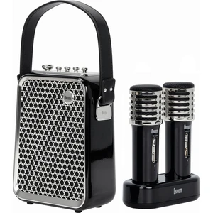 Songbird-Hq Siyah Çift Karaoke Mikrofonlu Bluetooth Hoparlör